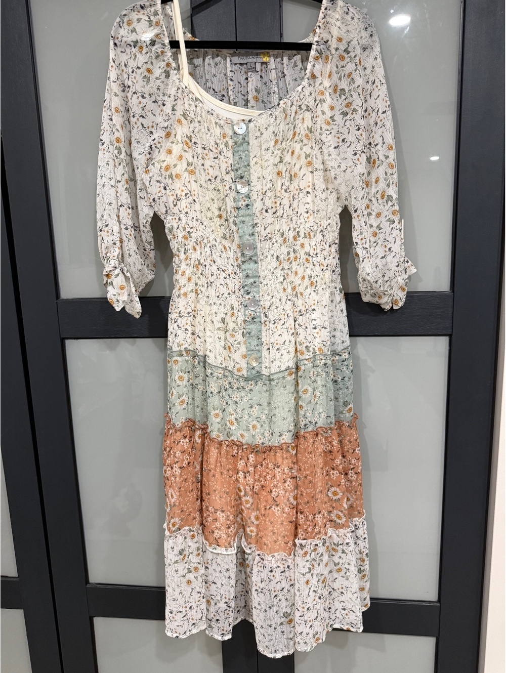 Figueroa & Flower Floral Tiered Midi Dress